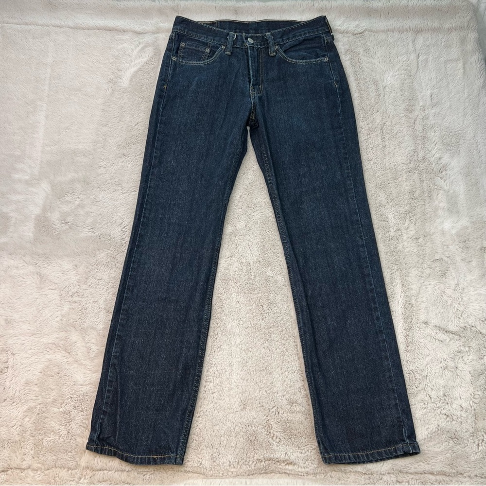 Levis 514 Jeans Mens 30x32 Dark Blue Straight Fit Denim 100% Cotton